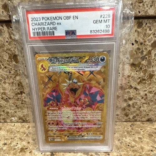 Pokémon Charizard ex Hyper Rare Holo SV03 Obsidian Flames 228/197 PSA 10