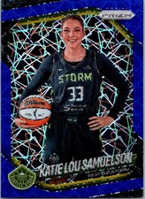 2025 KATIE LOU SAMUELSON PANINI PRIZM WNBA #82 BLUE VELOCITY SP CARD STORM