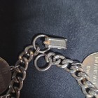Ten Commandments Silver Tone Chain Charm Bracelet Engraved Disc Charms — photo 4