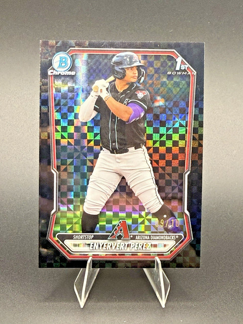 2026 Bowman Chrome 1st Enyervert Perez Black X-Fractor #/10 Diamondbacks