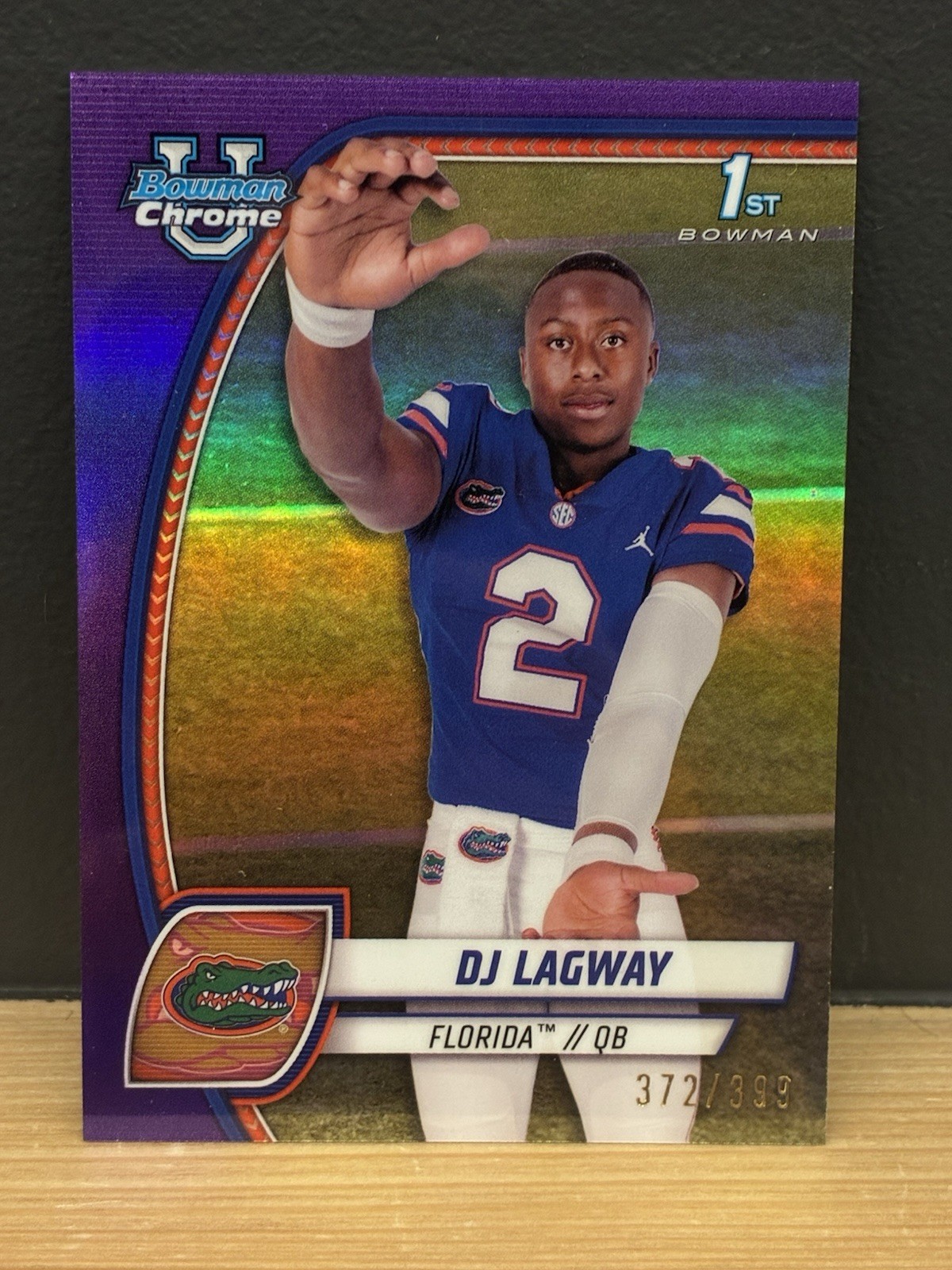 2024 Bowman University Chrome - DJ Lagway #63 Purple Refractor /399 (RC)