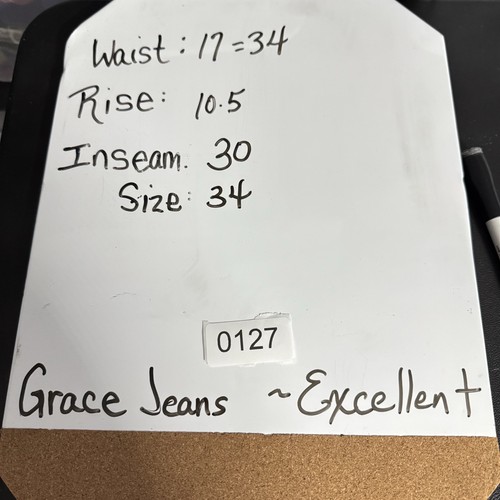Grace in LA Womens Bootcut Jeans Mid Rise Easy Fit Distressed Embellished 34x30 - Picture 20 of 21