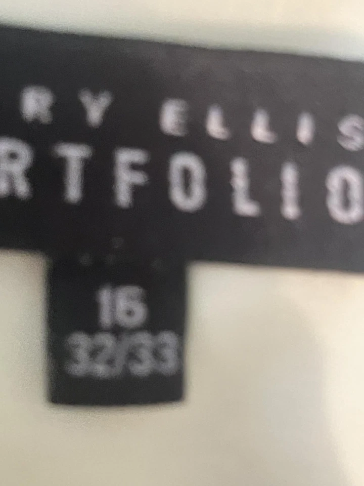 Camisa masculina Perry Ellis Portfolio 16 32/33 grande manga longa botão vestido formal - Imagem 4 de 4