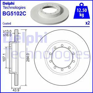 Disque de frein plein BG5102C DELPHI pour FORD TRANSIT Autobus/Autocar - Image 3