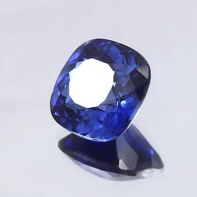 AAA Natural Flawless 7.35 Ct Blue Sapphire Loose Cushion Cut Certified Gemstone