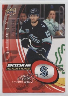 2022 Upper Deck Trilogy Rookie Renditions Red 3/799 Matty Beniers #RR-38 RC 2o7