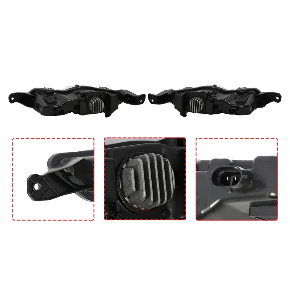 Juego de luces antiniebla LED transparentes para Ford Explorer 2018 2019 con cable de bisel de interruptor Foto 4 de 4