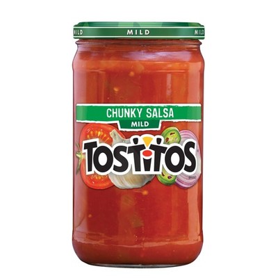 Fresh Chunky Mild Salsa, 24 oz Glass Jar, Homestyle Tomato Salsa Dip