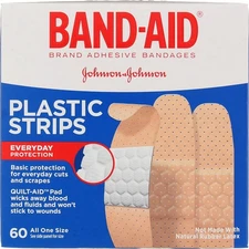 2 Pack Band-Aid Plastic Strips Bandages, One Size, 60 Ct