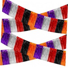 Halloween Party Decorations - 2 Pack Trick or Treat Streamer Red Black