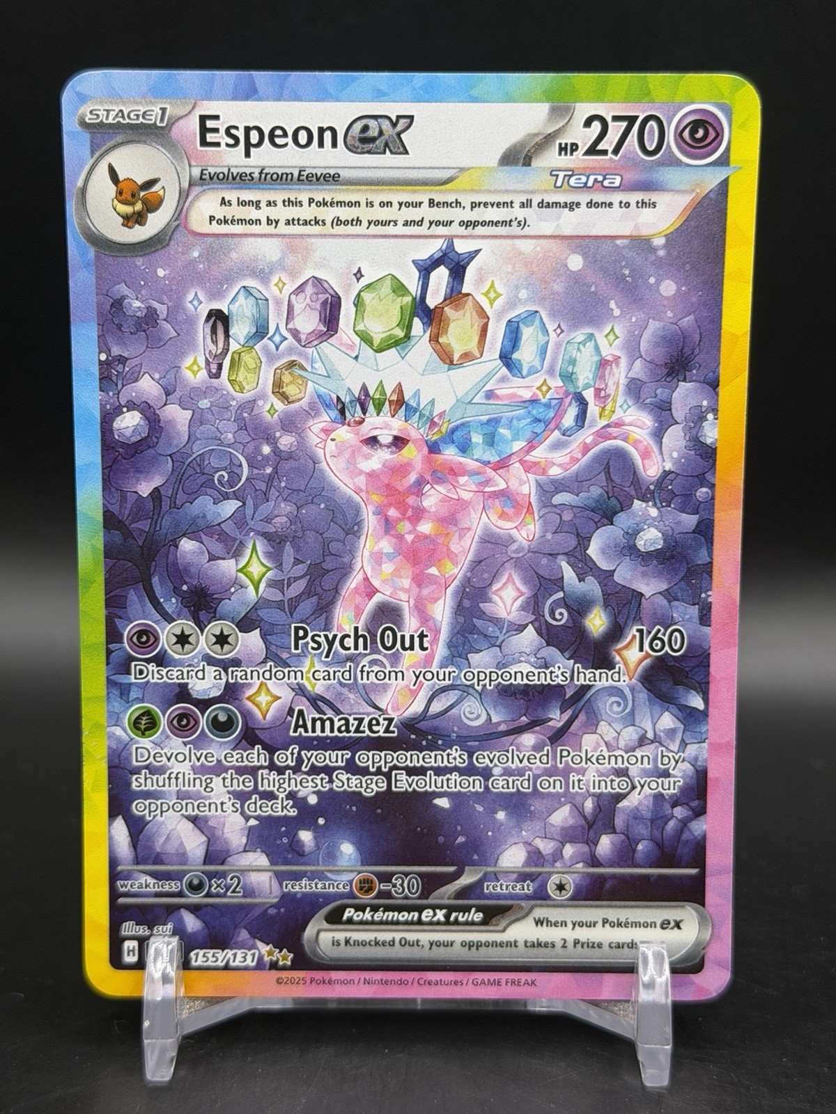 Espeon ex 155/131 Special Illustration Rare Prismatic Evolutions English NM