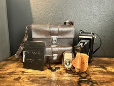Vintage No.1 Kodak Junior Camera Kit w/ Weston Light Meter, Cases  120 Adapters