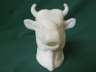 Antique Pat t Aplid For Atterbury Milk Glass Bull Mustard Pot
