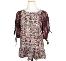 Isabel Marant Etoile Multi-Pattern Frill Silk Blouse 1 26809266