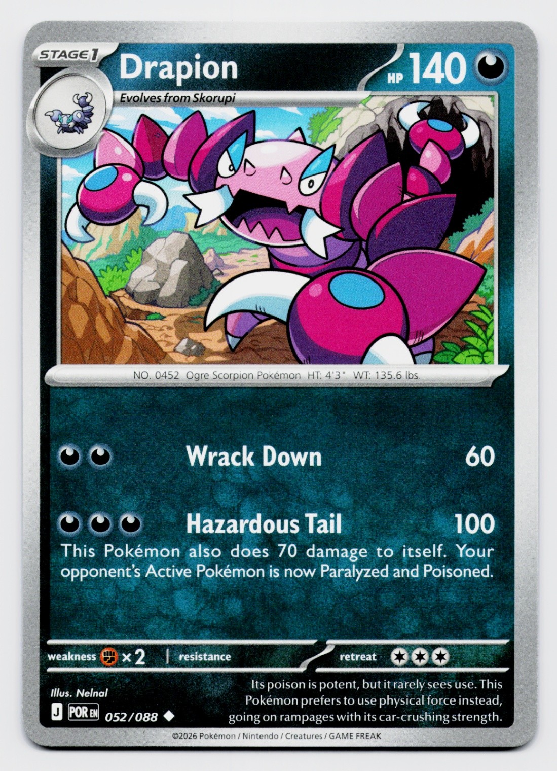 Drapion 052/088 Pokemon TCG ME: Perfect Order NM