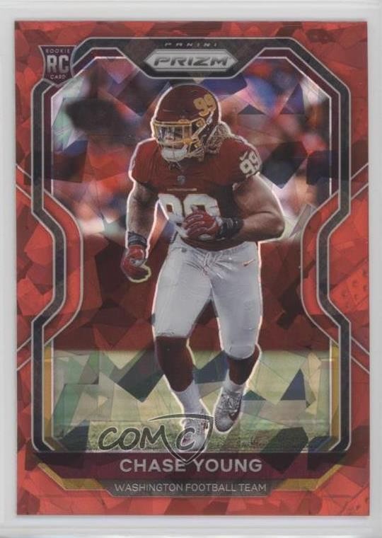 2020 Panini Prizm Rookie Red Ice Prizm Chase Young #383 sq1