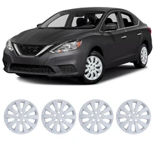 16" inch 4pcs Wheel Covers Full Rim Snap On Hubcaps For 2013-2019 Nissan Sentra