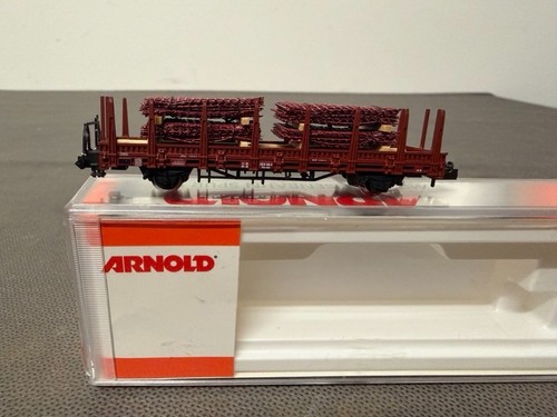 Arnold Spur N 4802 - Rungenwagen der DB mit Ladung - TOP - OVP | Condition: Gebraucht