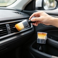 2pcs Car Detailing Brush Set - Soft Bristles With Protective Covers