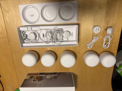 Google Nest Wifi System - 5 Nodes - Router + 4 Points - All Snow - Complete