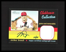 2020 Mike Trout Patch Auto Heritage Clubhouse Collection /25 #CCAR-MT LA Angels