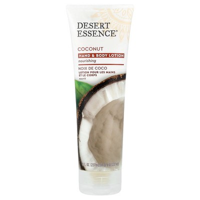 Desert Essence Hand and Body Lotion Coconut 8 fl oz 237 ml Biodegradable,