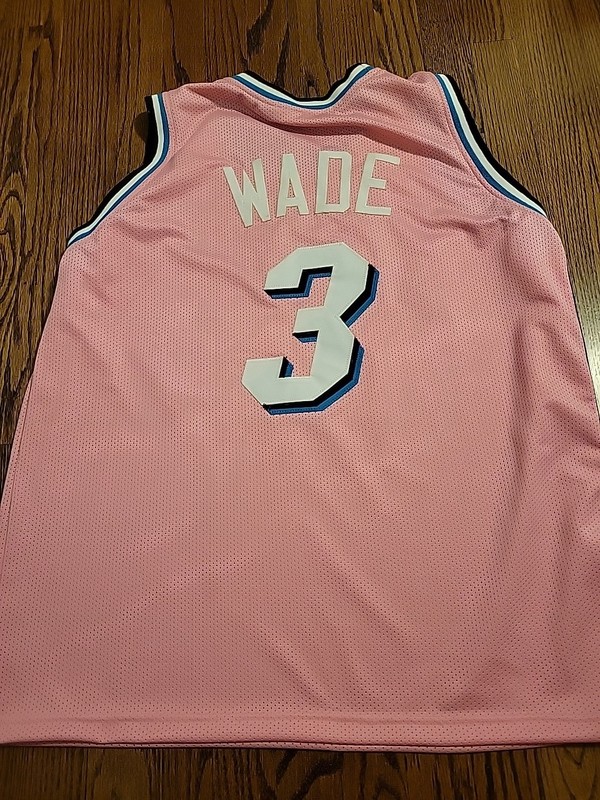 Dwayne Wade Miami Heat Jersey Mens Size XL Basketball NBA Adult Pink