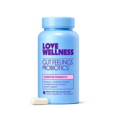 Love Wellness Gut Feelings Probiotics for a Healthy Gut & Immunity 30ct - Imperf