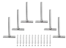 6pcs 5 Inch Floating Shelf Bracket, Heavy Duty Hidden Shelf Brackets, Brushed...