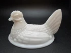 Vintage White Milk Glass 5" Hen on Nest - Replacement Lid Only -