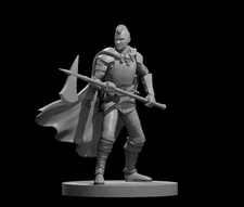 Human Male Hexblade Warlock w Halberd/ mz4250/ 25mm (1 inch) Scale Mini/ PF/ D&D
