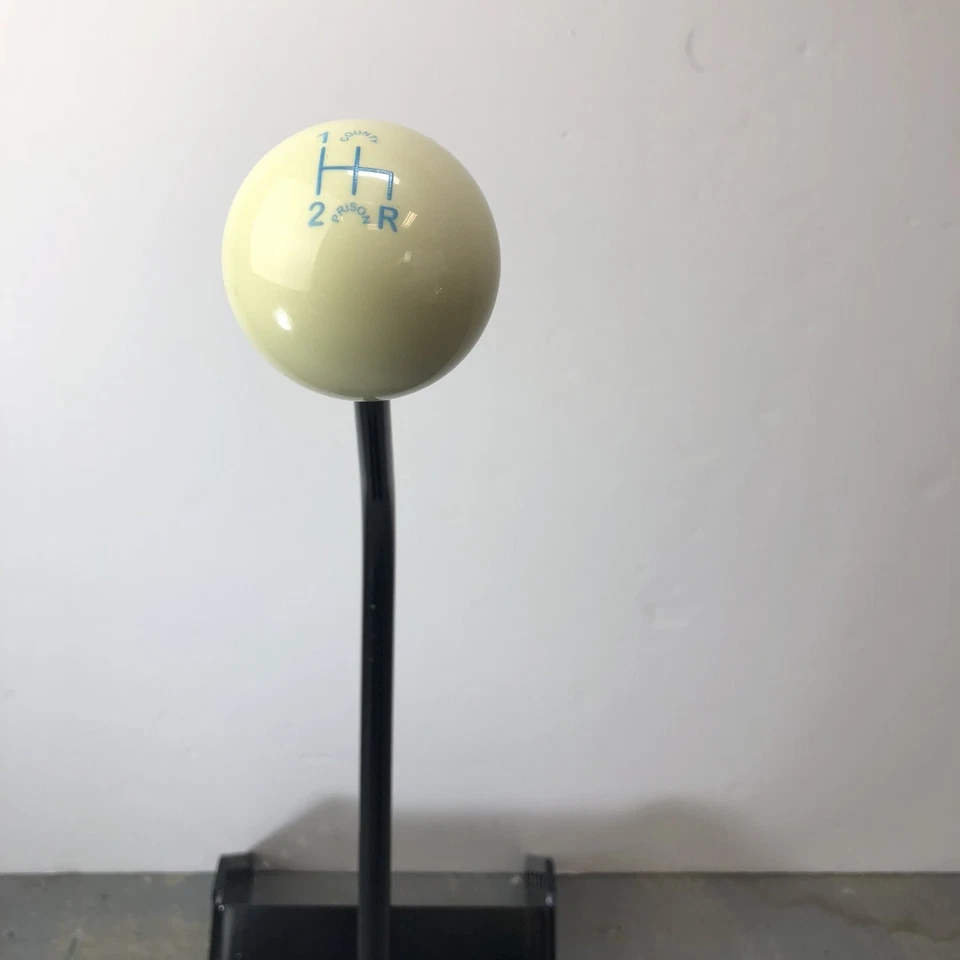 Patrón de cambio azul marfil perilla de cambio palanca de cambios 4 velocidades condado prisión Hot Rod Turbo Foto 4 de 4