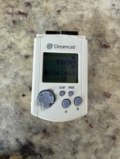 Sega Dreamcast VMU HKT-7000 OEM White/Gray- 2 New Batteries Installed Tested 