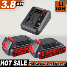 1 or 2PACK 20V 3.8Ah Lithium Battery for Black Decker 20V MAX LBXR20 or Charger