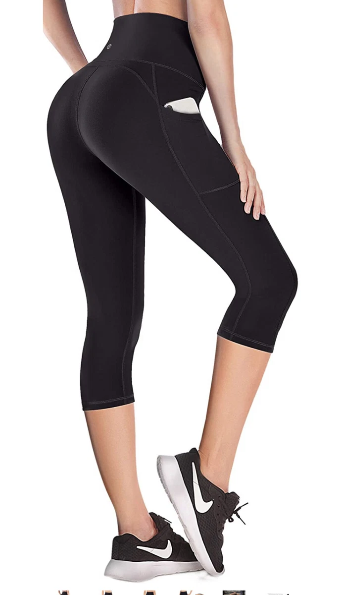 Ewedoos Womens Yoga Pants with Pockets Capri Leggings for Women Tummy  Control Workout Leggings Compression Capris Pants at  Women's  Clothing store