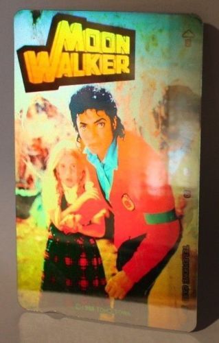 Michael Jackson Carte Telephone Phonecard MOONWALKER Hologram 3D Card JAPAN 1988 - Foto 2 di 2