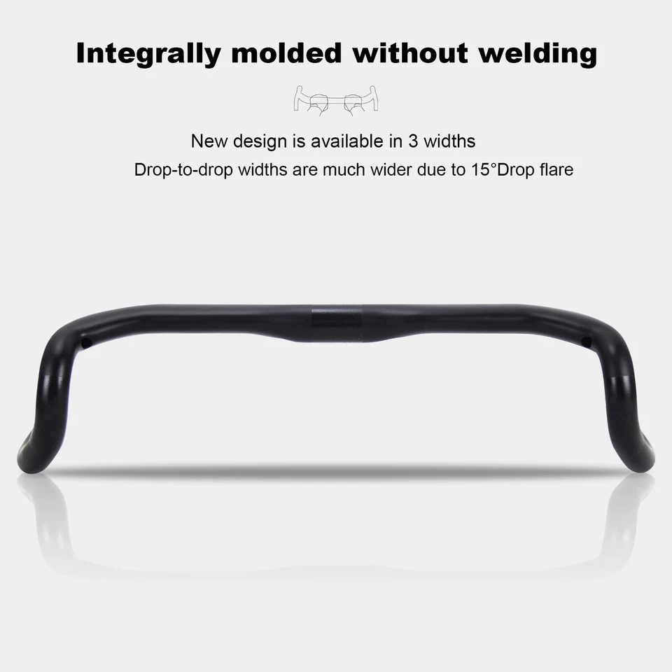 31.8 Carbon Gravel Bike Drop Bent Bar 15°Drop Flare 458/478/498 Racing Handlebar - Image 2 of 4