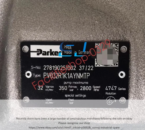 Brand New Parker PV032R1K1AYNMTP Displacement Pump PV032R1K1AYNMTP DHL/FedEx