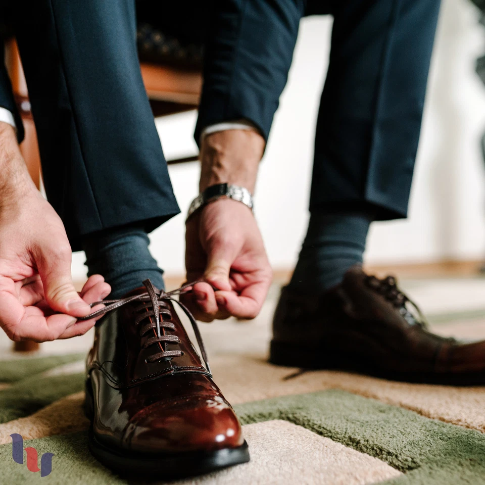 Calcetines de vestir de algodón Hugh Ugoli para hombre tallas XL/L/M/S, 3 pares Foto 4 de 4