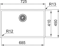 Franke Mythos Masterpiece Anthracite Kitchen Sink Single Bowl Undermount BXM 21 - Picture 3 of 3