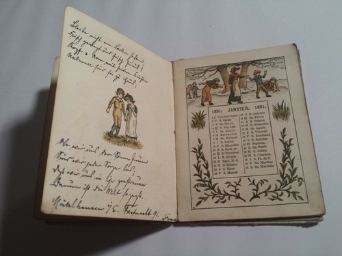 Extrem seltener Kalender - Almanach de Kate Greenaway Pour 1891 Paris - Bild 6 von 11