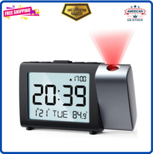 PROJECTION ALARM CLOCK For Bedroom Radio Alarm Clock With Projection On Ceiling