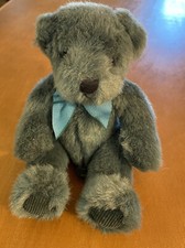 Russ Small Blue Sitting Bear Named Teddy 5"