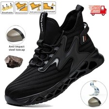 Steel Toe Safety Shoes for Men Lightweight Work Sneakers Widen Industrial Boots