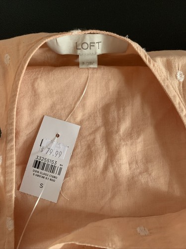 Nuevo con etiquetas Vestido Pullover Ann Taylor LOFT Blanco Melocotón Sin Mangas, Talla Pequeña Atado Espalda - Imagen 4 de 6