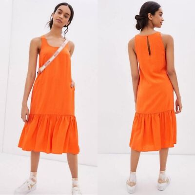 knee length dresses for ladies SAME Halter Flounce Midi Dress | Brown Polka Dot