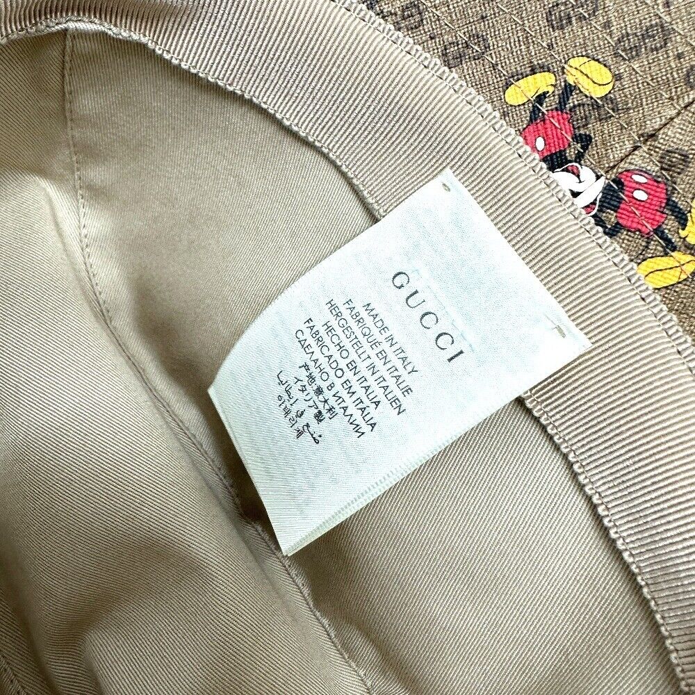 GUCCI 602978 DISNEY Mickey Mouse Hat Mini GG Hat Brown GUCCI 602978 DISNEY Mickey Mouse Hat Mini GG Hat Brown