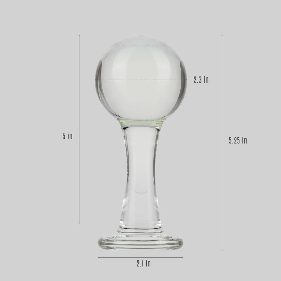 Estirador anal con forma de bola grande orbe de vidrio en forma de tapón trasero Foto 4 de 4