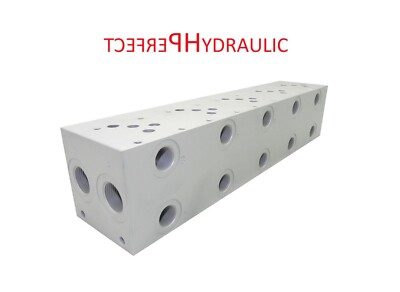 Cetop 5 NG 10 Grundplatte 5 Sektionen Anschlussplatte mit DBV 5 fach Hydraulik