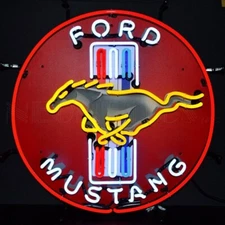 Neonetics 5MUSTB FORD Mustang Car Racing OLP Sign 24 Inches Neon Sign